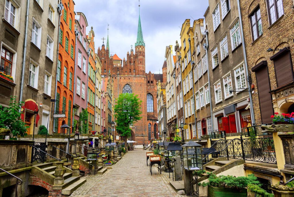 Traditional gothic houses in the old town of Gdansk, Poland Gdansk-old-town-1